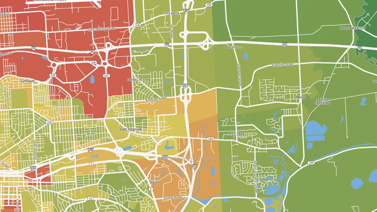 13057, NY Map of Vehicle Theft Rates
