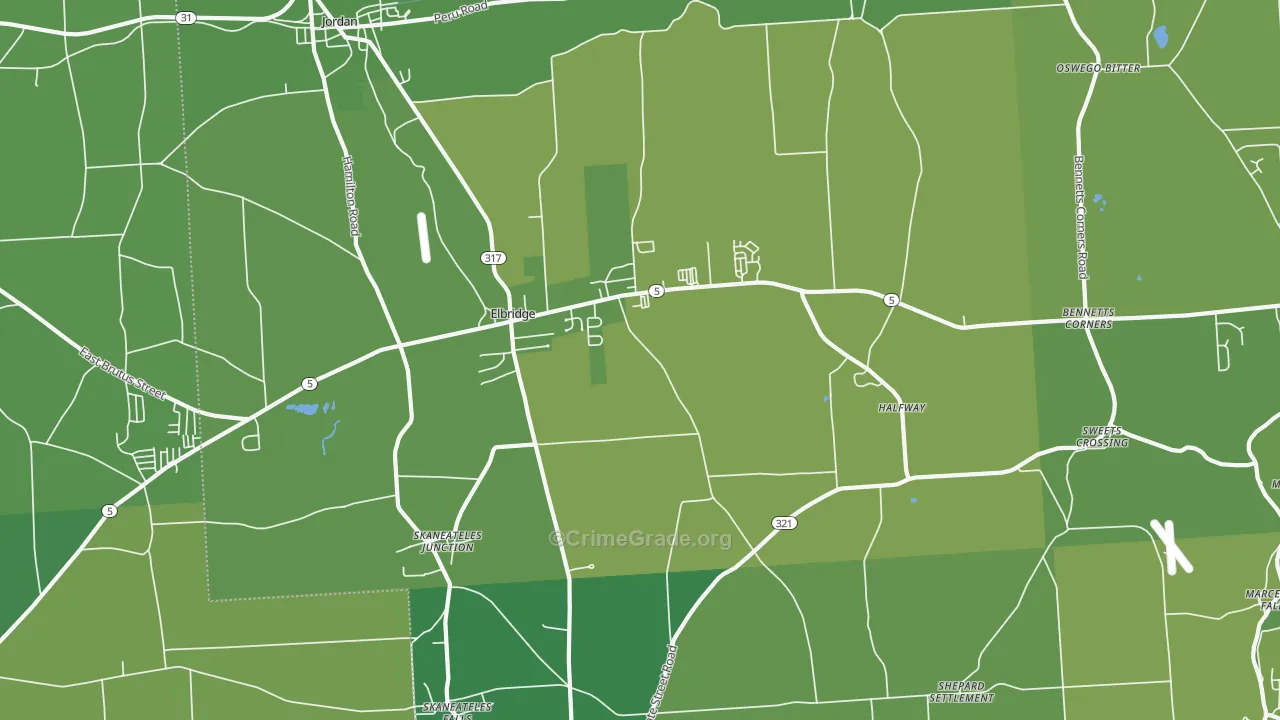 13060, NY Map of Vehicle Theft Rates