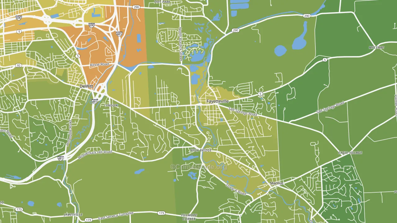 13066, NY Map of Vehicle Theft Rates