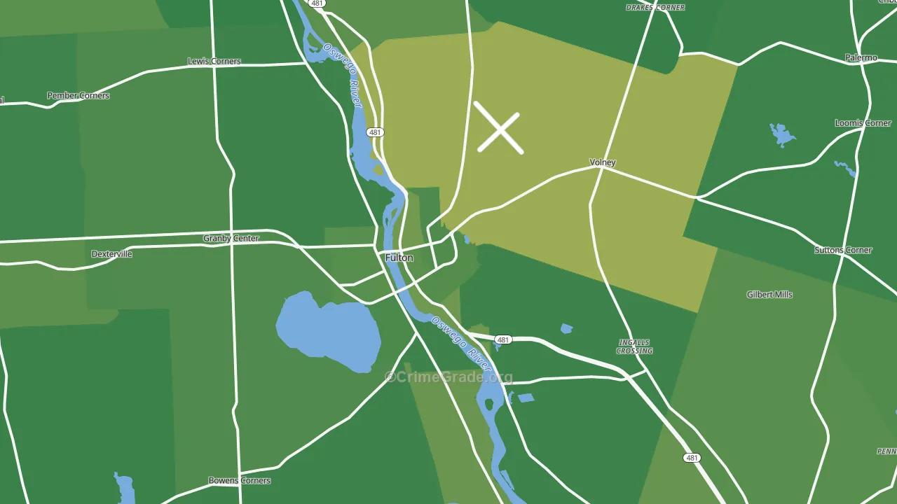 13069, NY Map of Vehicle Theft Rates