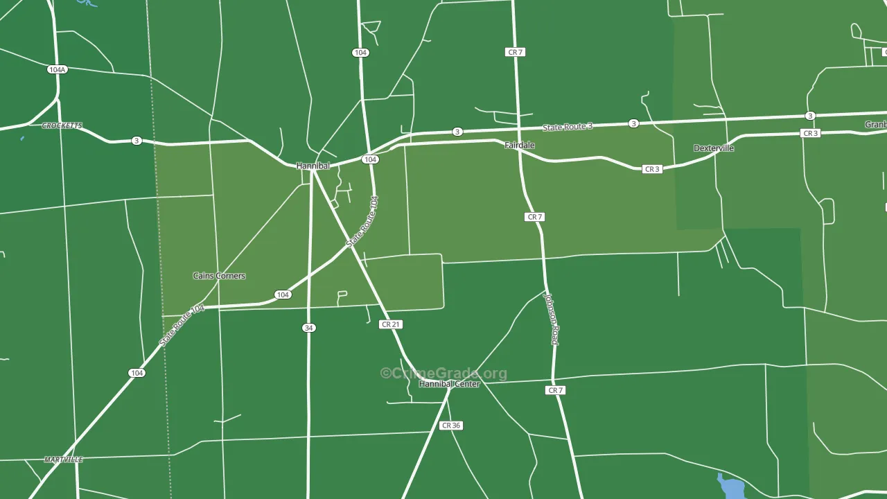 13074, NY Map of Vehicle Theft Rates