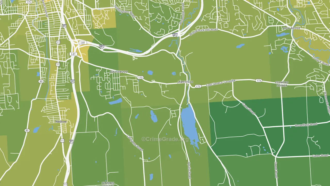 13078, NY Map of Vehicle Theft Rates