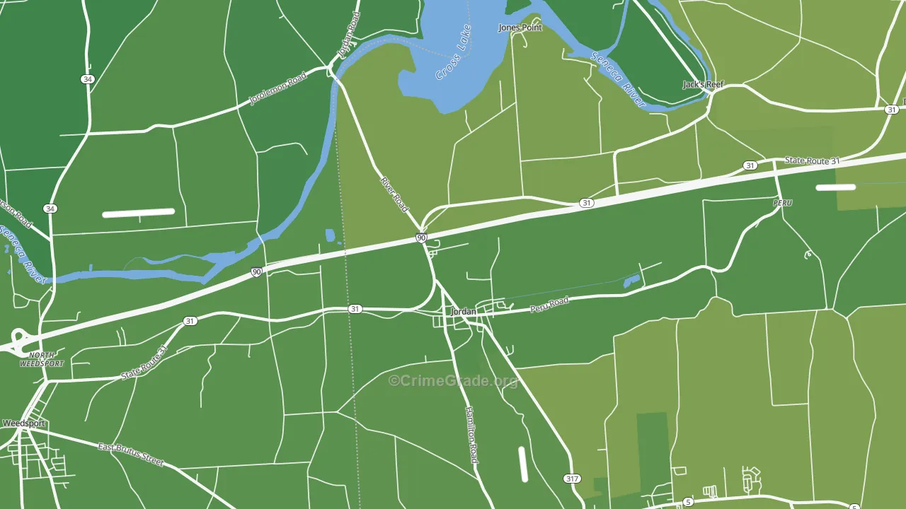 13080, NY Map of Vehicle Theft Rates