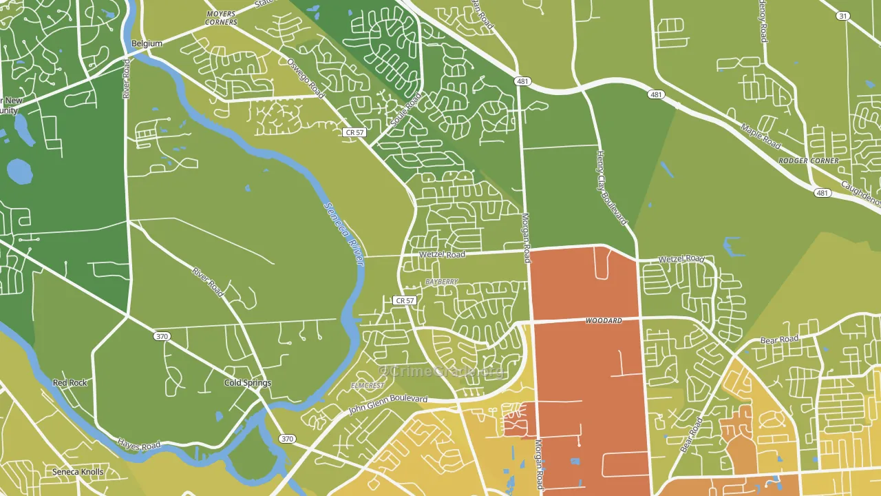 13090, NY Map of Vehicle Theft Rates
