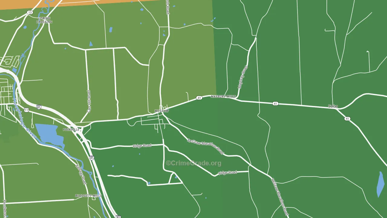 13101, NY Map of Vehicle Theft Rates