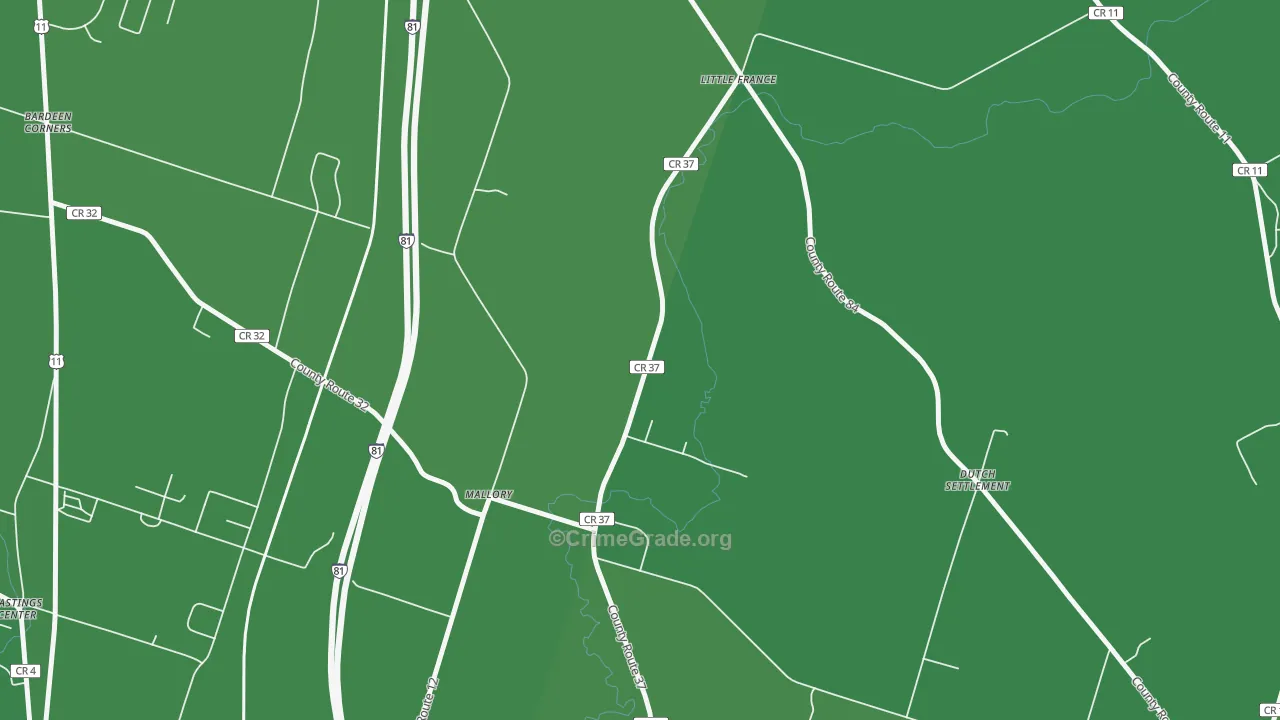 13103, NY Map of Vehicle Theft Rates