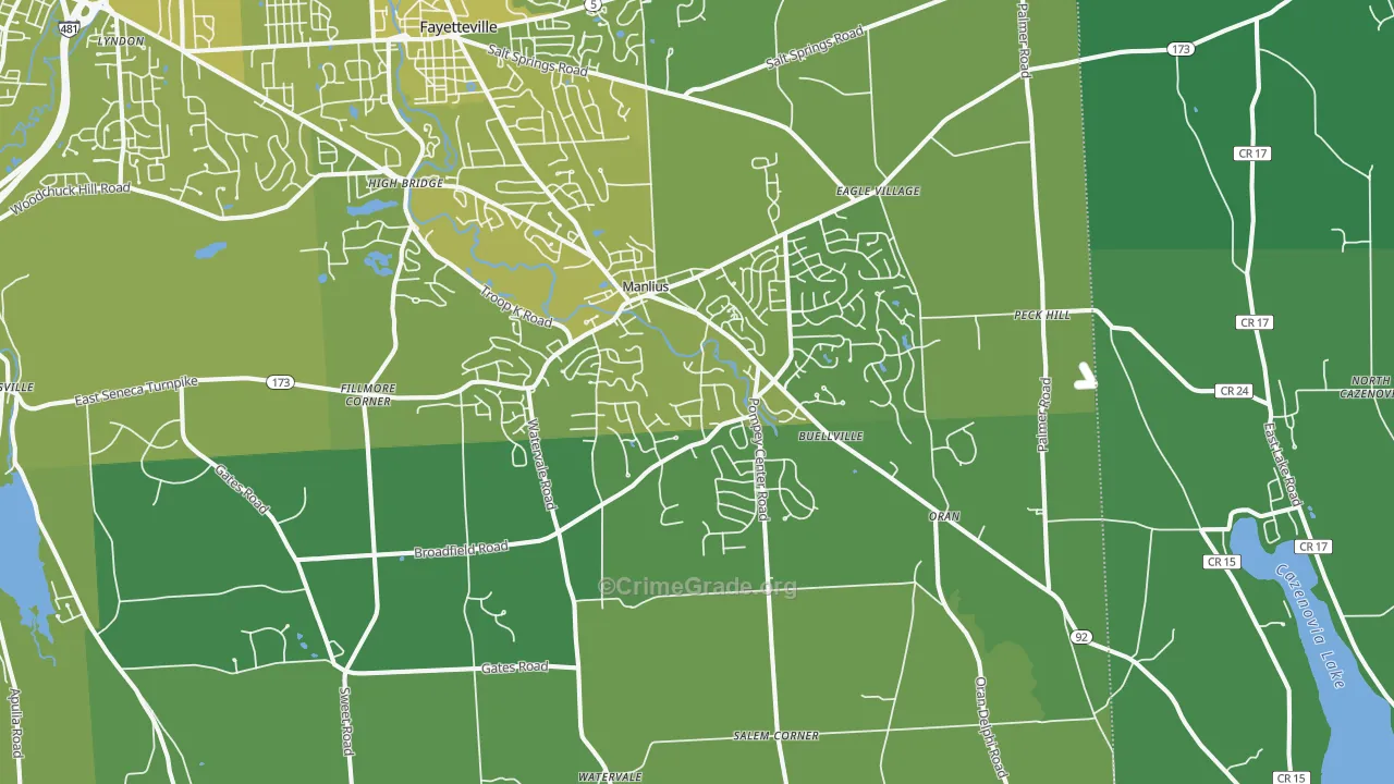 13104, NY Map of Vehicle Theft Rates