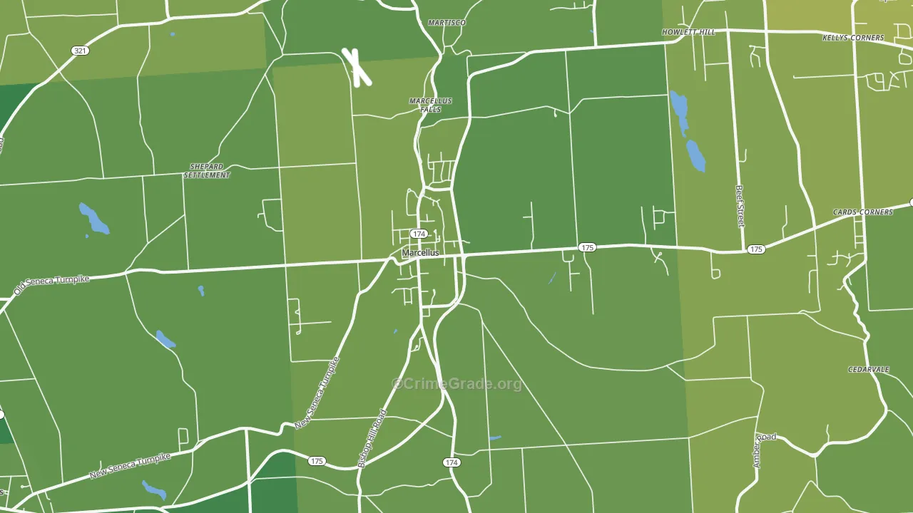 13108, NY Map of Vehicle Theft Rates