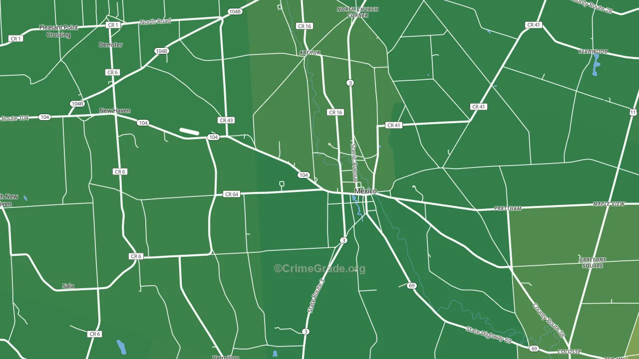 13114, NY Map of Vehicle Theft Rates