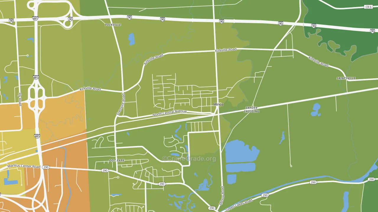 13116, NY Map of Vehicle Theft Rates