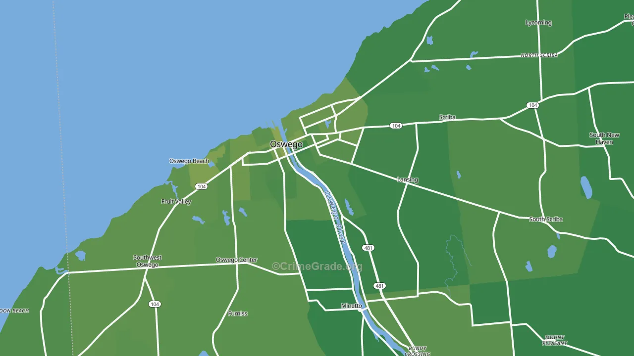 13126, NY Map of Vehicle Theft Rates