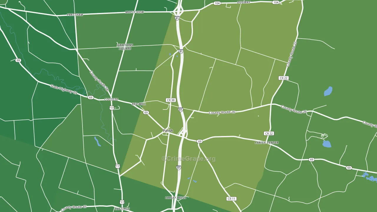 13131, NY Map of Vehicle Theft Rates