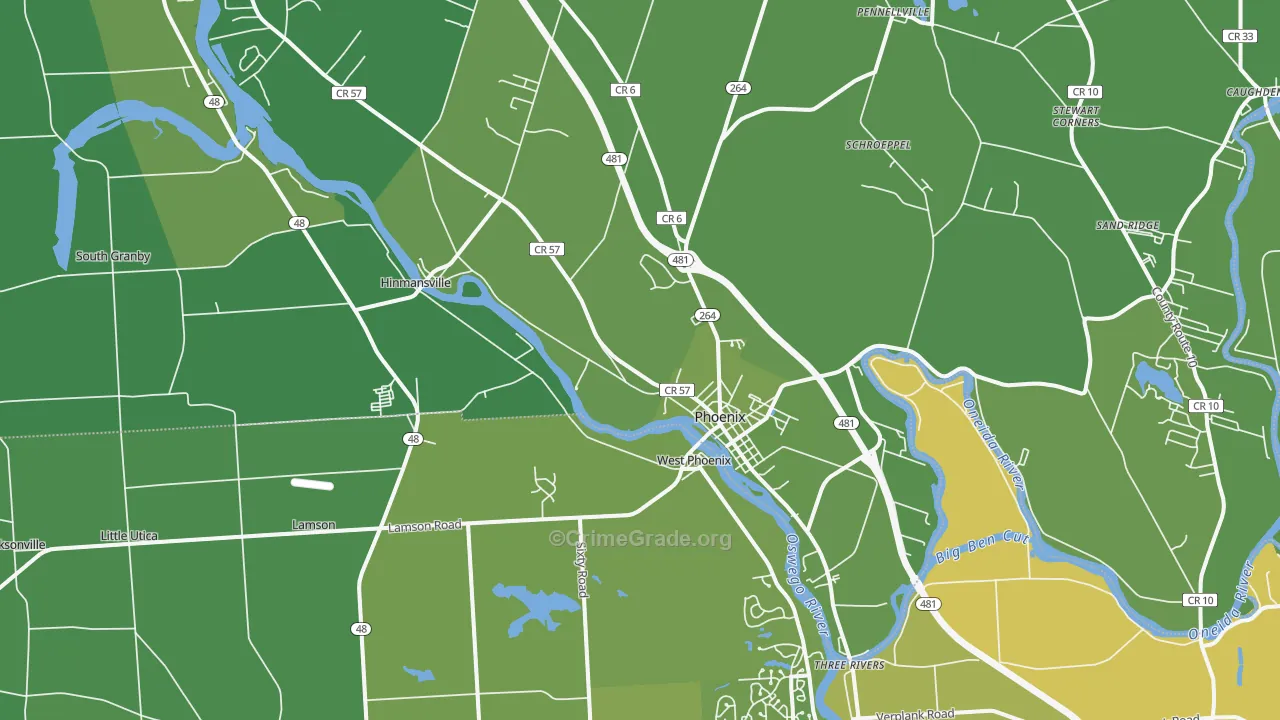 13135, NY Map of Vehicle Theft Rates