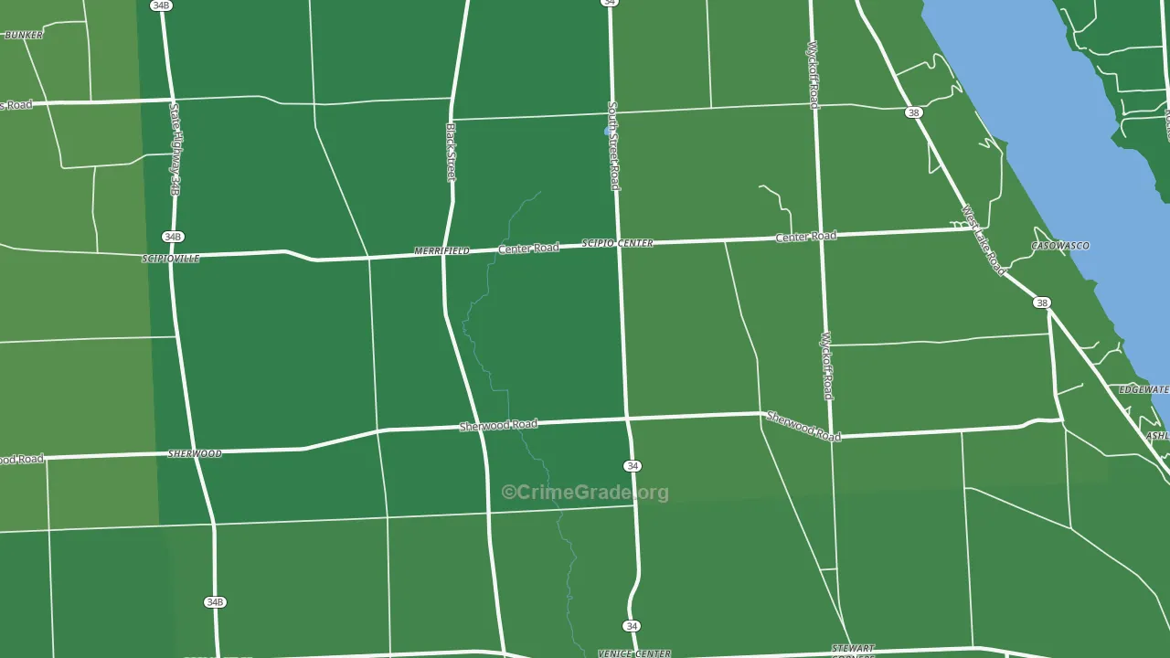 13147, NY Map of Vehicle Theft Rates