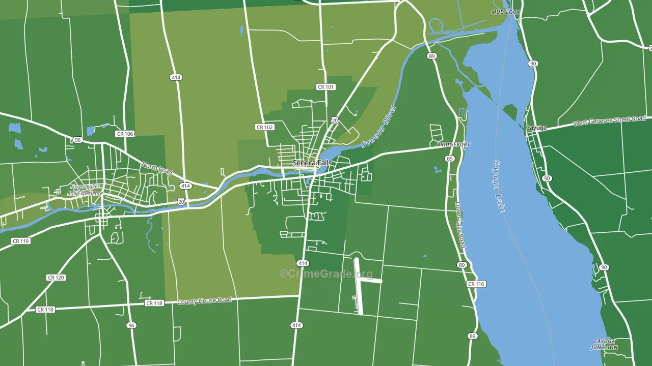 13148, NY Map of Vehicle Theft Rates