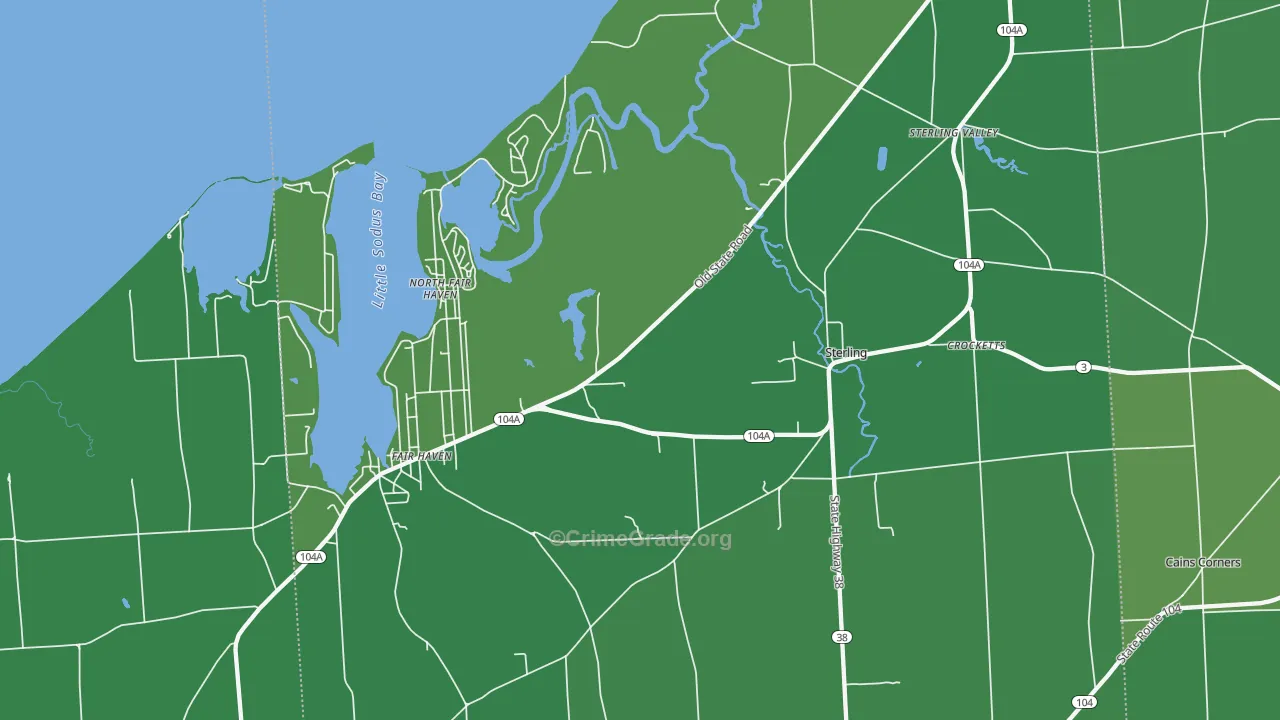 13156, NY Map of Vehicle Theft Rates
