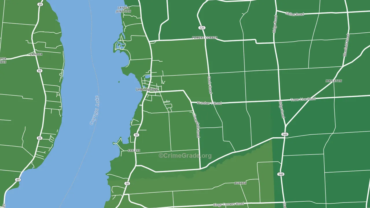 13160, NY Map of Vehicle Theft Rates