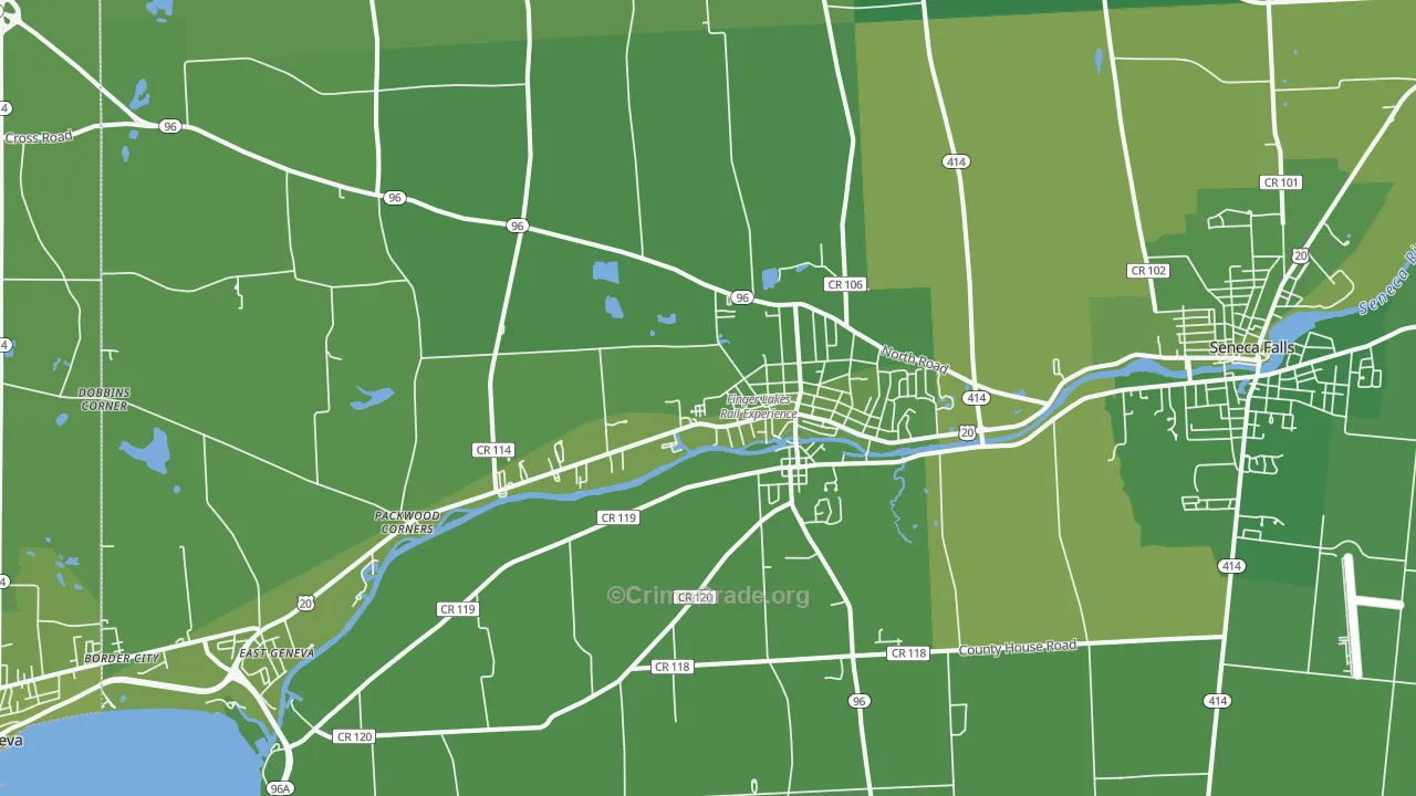 13165, NY Map of Vehicle Theft Rates