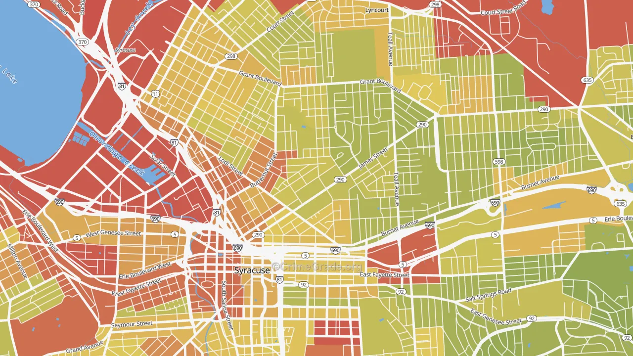 13203, NY Map of Vehicle Theft Rates