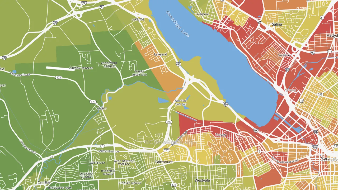 13209, NY Map of Vehicle Theft Rates