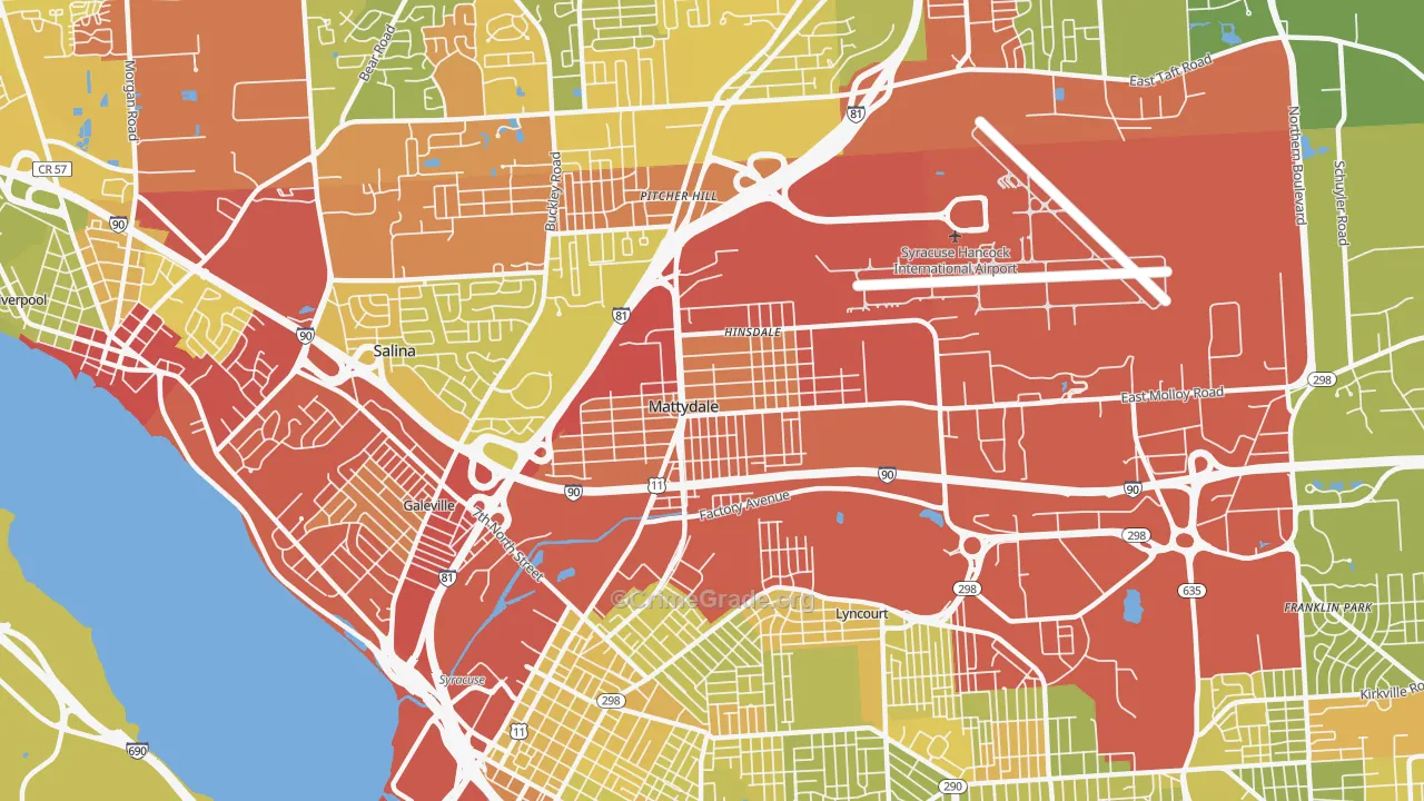 13211, NY Map of Vehicle Theft Rates