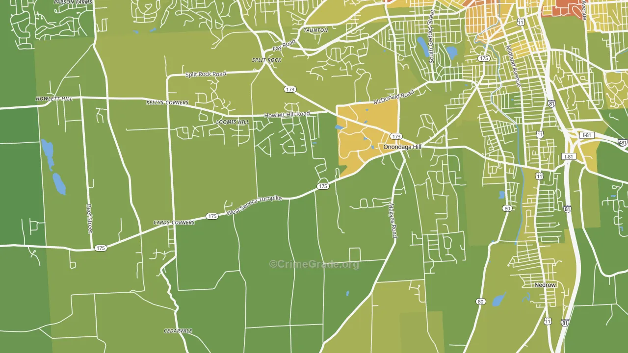 13215, NY Map of Vehicle Theft Rates
