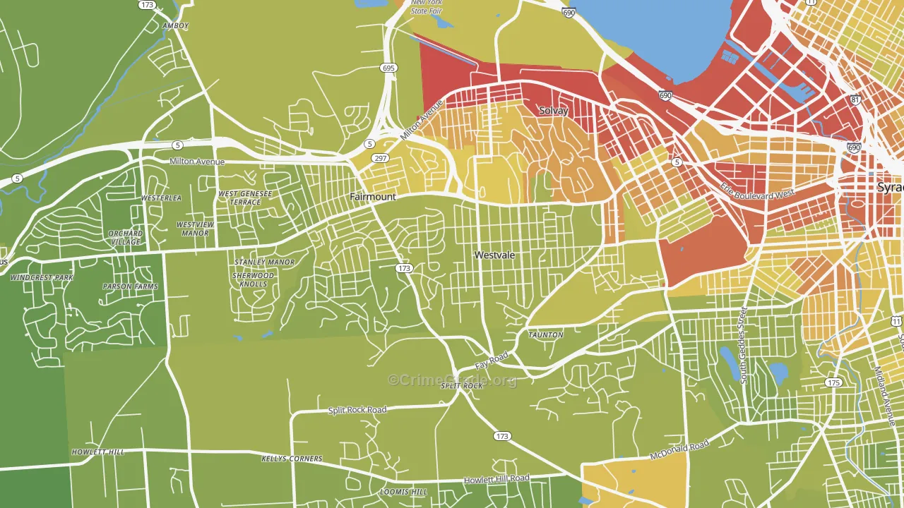 13219, NY Map of Vehicle Theft Rates