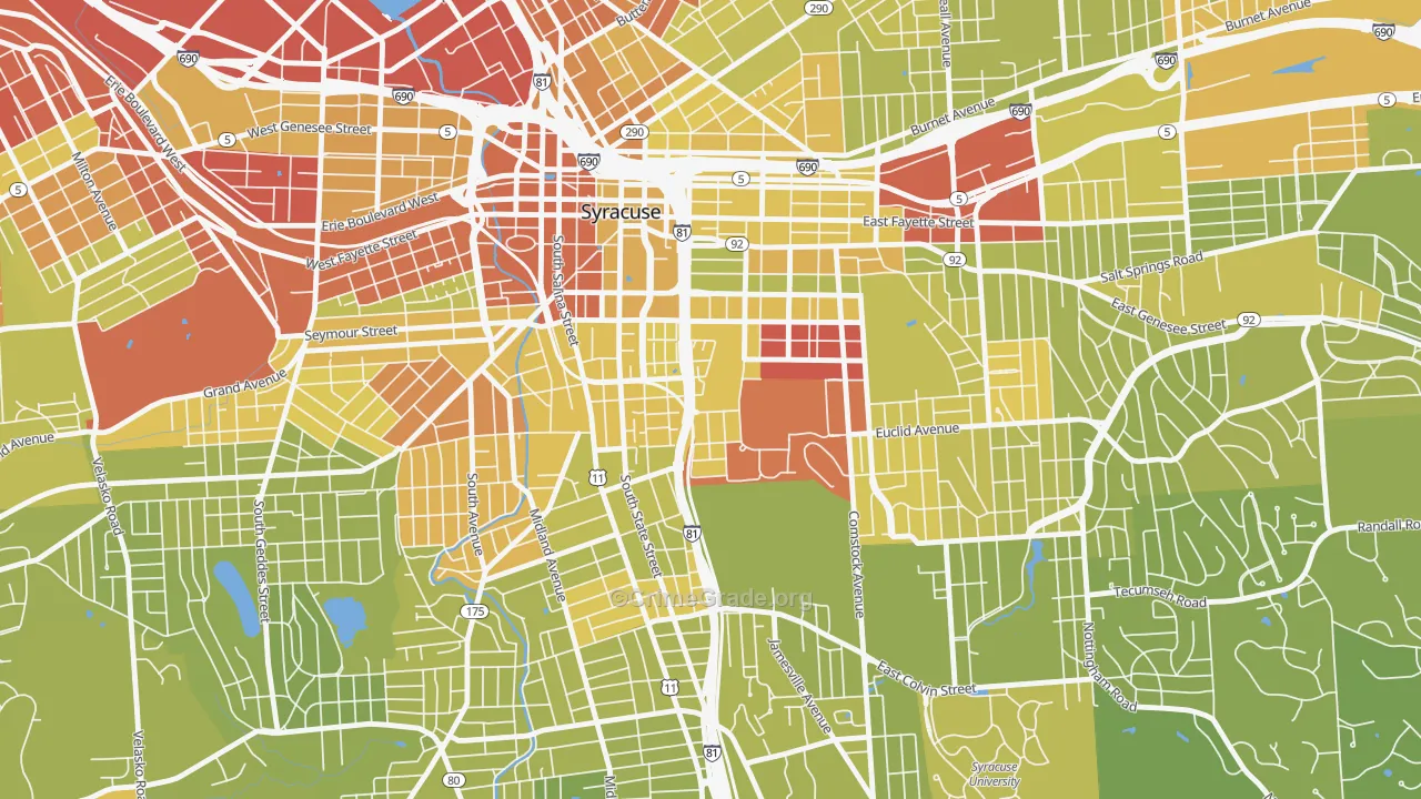 13244, NY Map of Vehicle Theft Rates