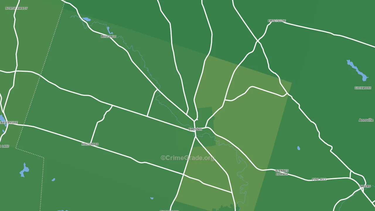 13316, NY Map of Vehicle Theft Rates