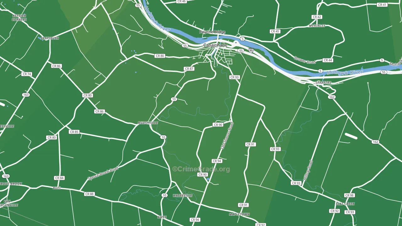 13317, NY Map of Vehicle Theft Rates