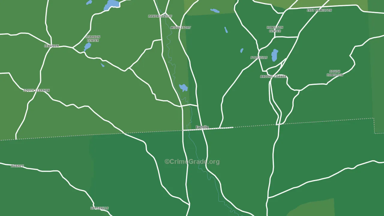 13332, NY Map of Vehicle Theft Rates