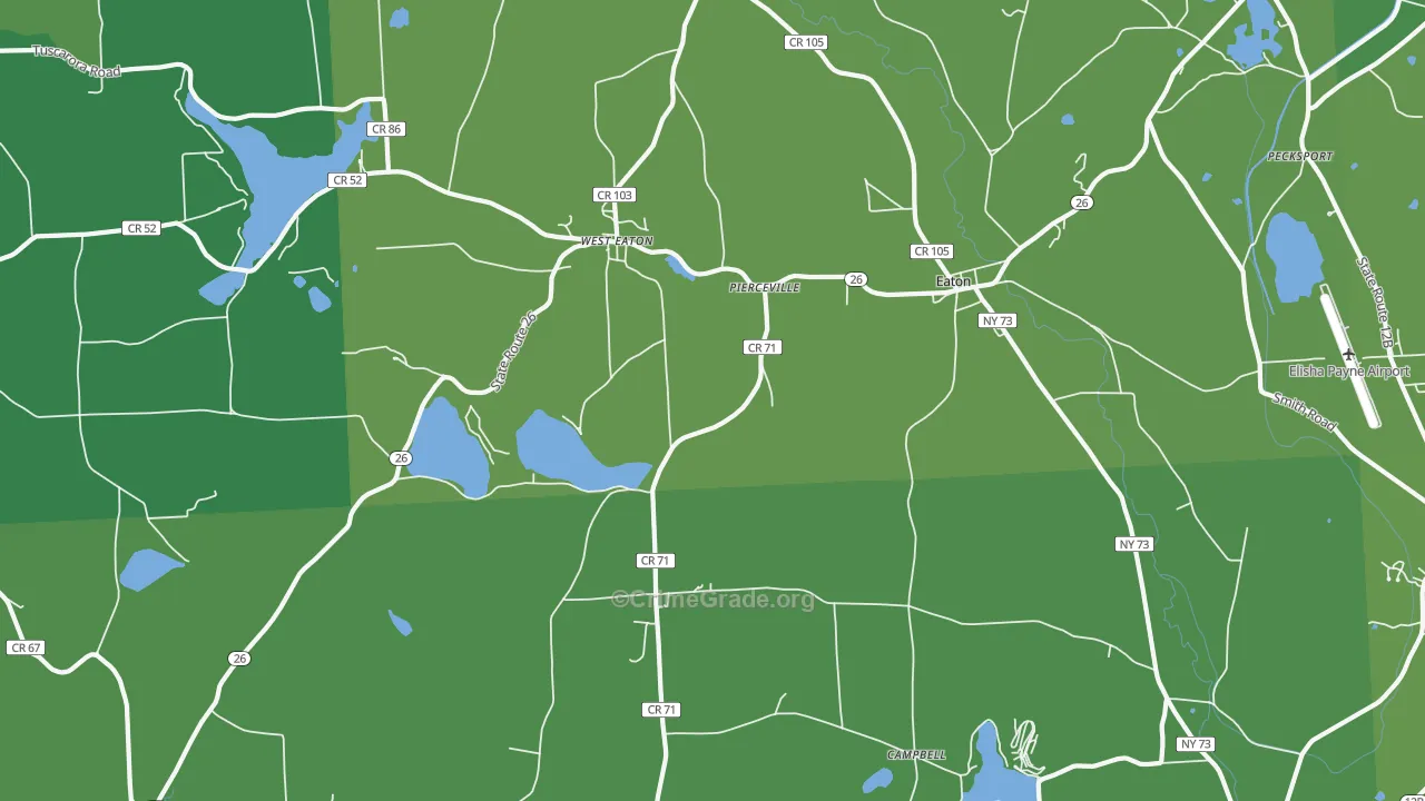 13334, NY Map of Vehicle Theft Rates