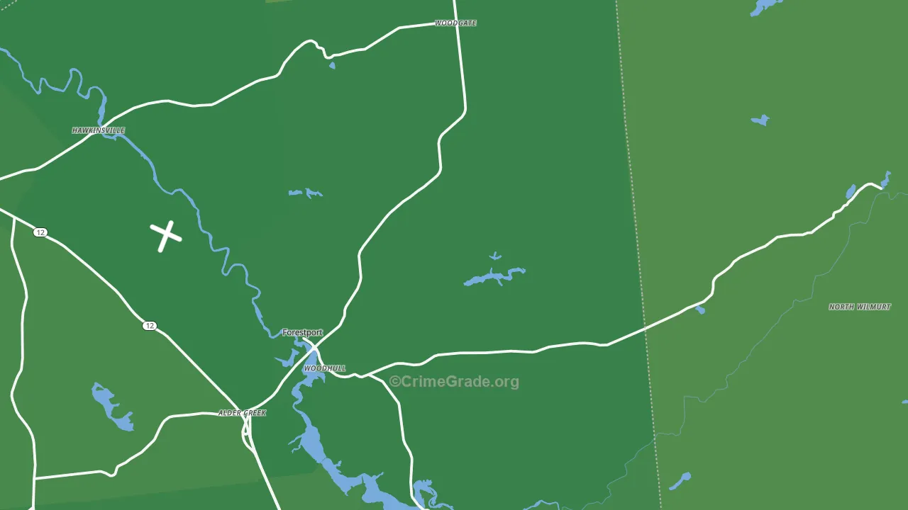 13338, NY Map of Vehicle Theft Rates