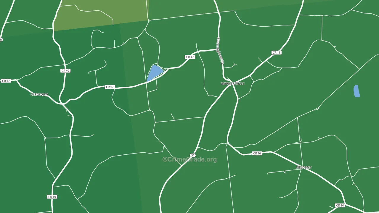 13342, NY Map of Vehicle Theft Rates