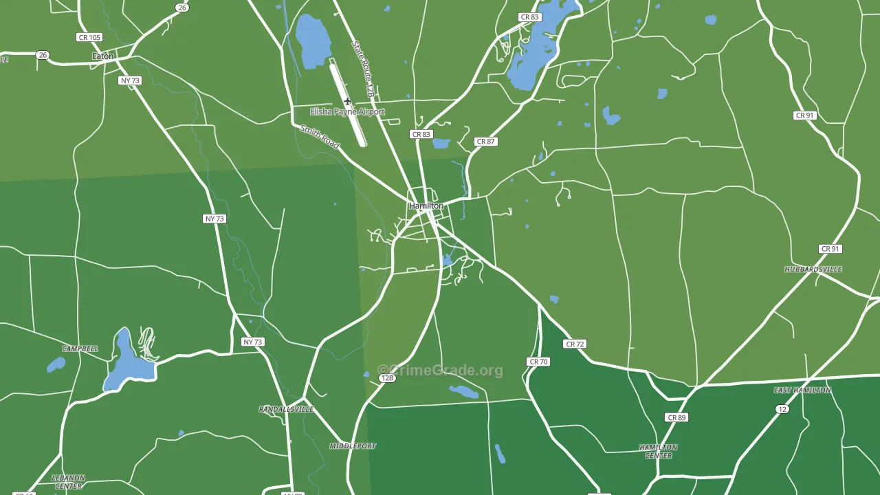 13346, NY Map of Vehicle Theft Rates