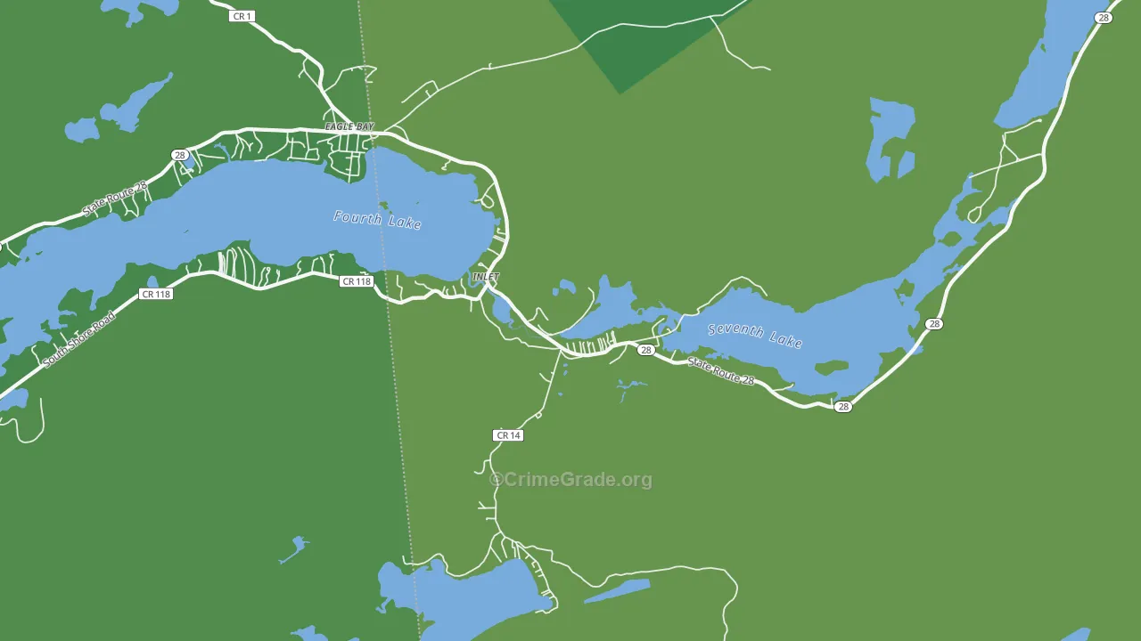 13360, NY Map of Vehicle Theft Rates
