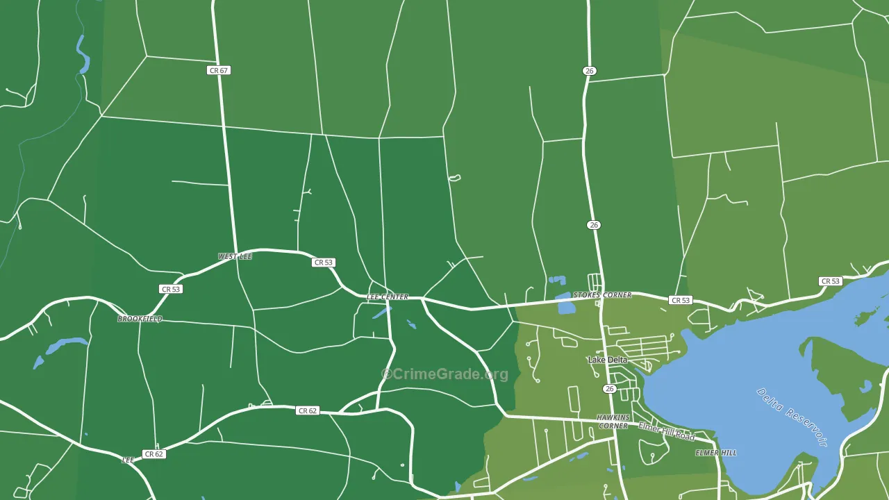 13363, NY Map of Vehicle Theft Rates