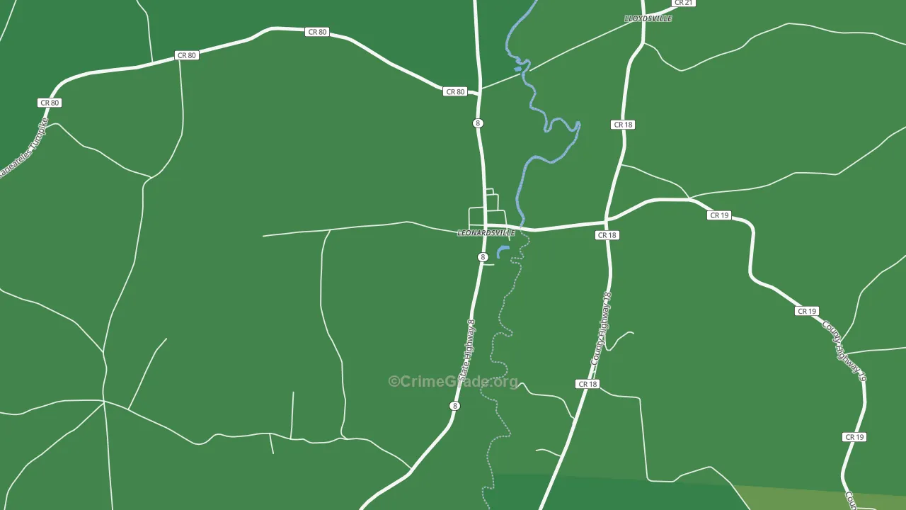 13364, NY Map of Vehicle Theft Rates