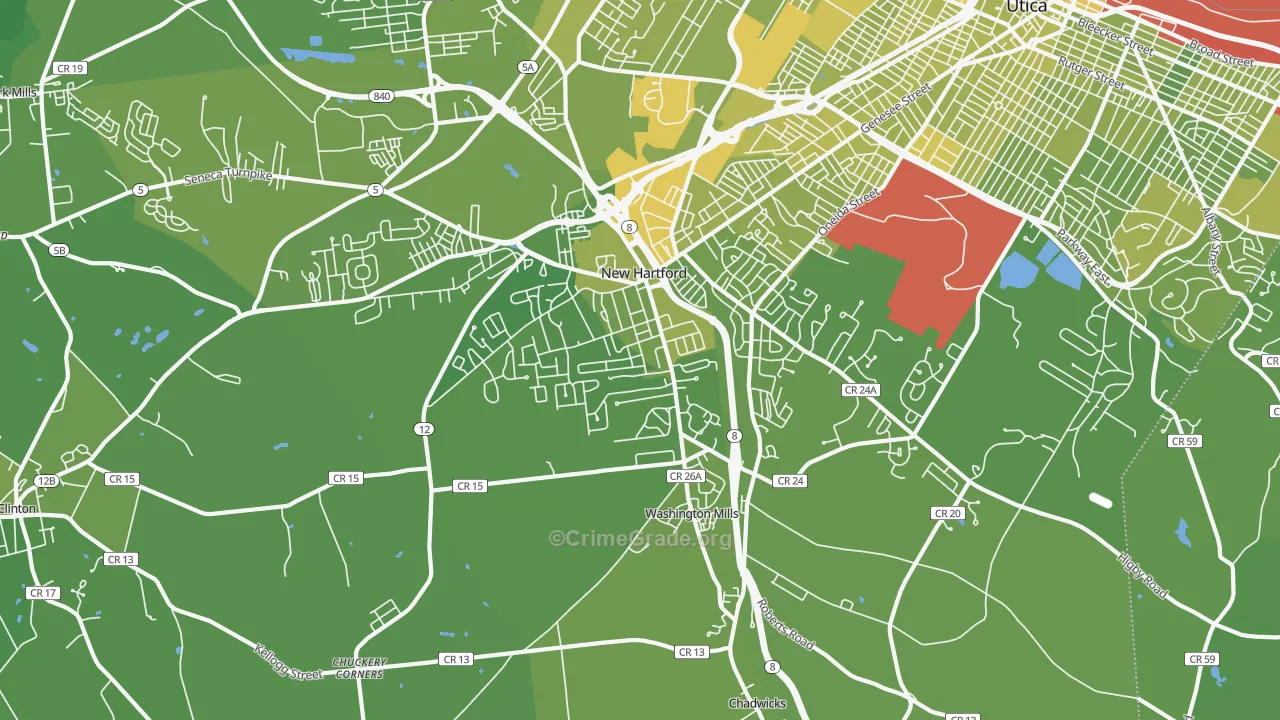 13413, NY Map of Vehicle Theft Rates