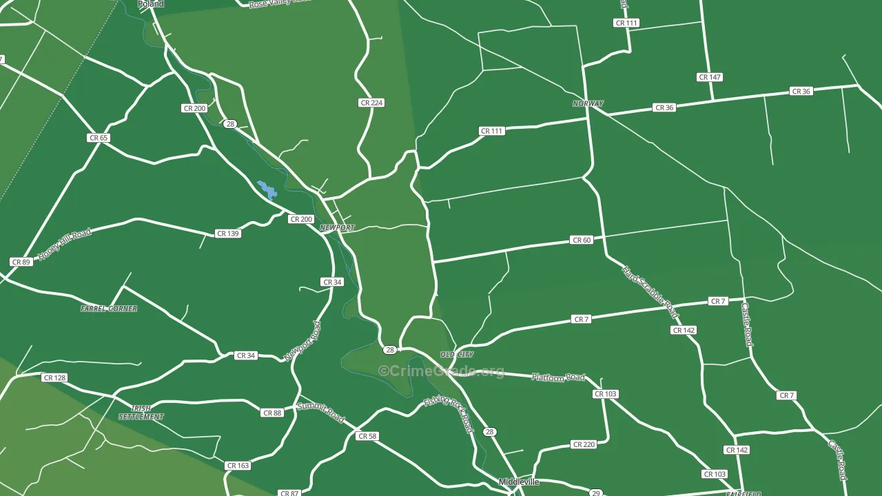 13416, NY Map of Vehicle Theft Rates