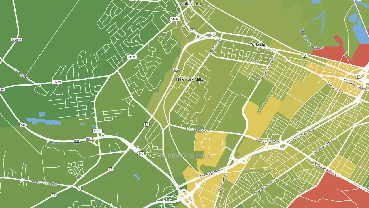 13417, NY Map of Vehicle Theft Rates