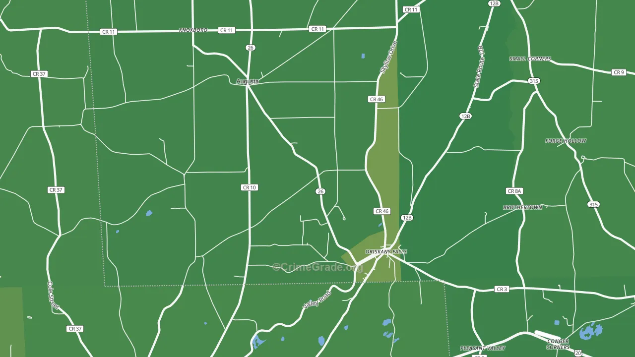 13425, NY Map of Vehicle Theft Rates