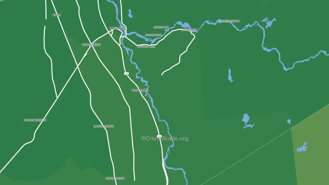 13433, NY Map of Vehicle Theft Rates