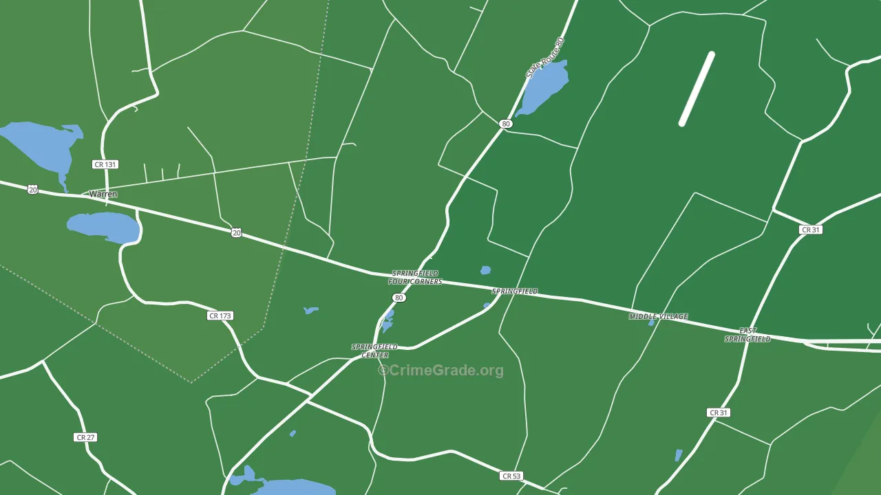 13468, NY Map of Vehicle Theft Rates
