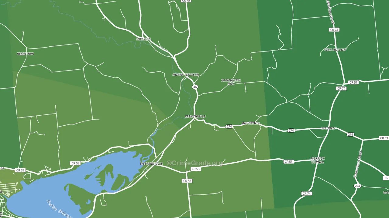 13486, NY Map of Vehicle Theft Rates