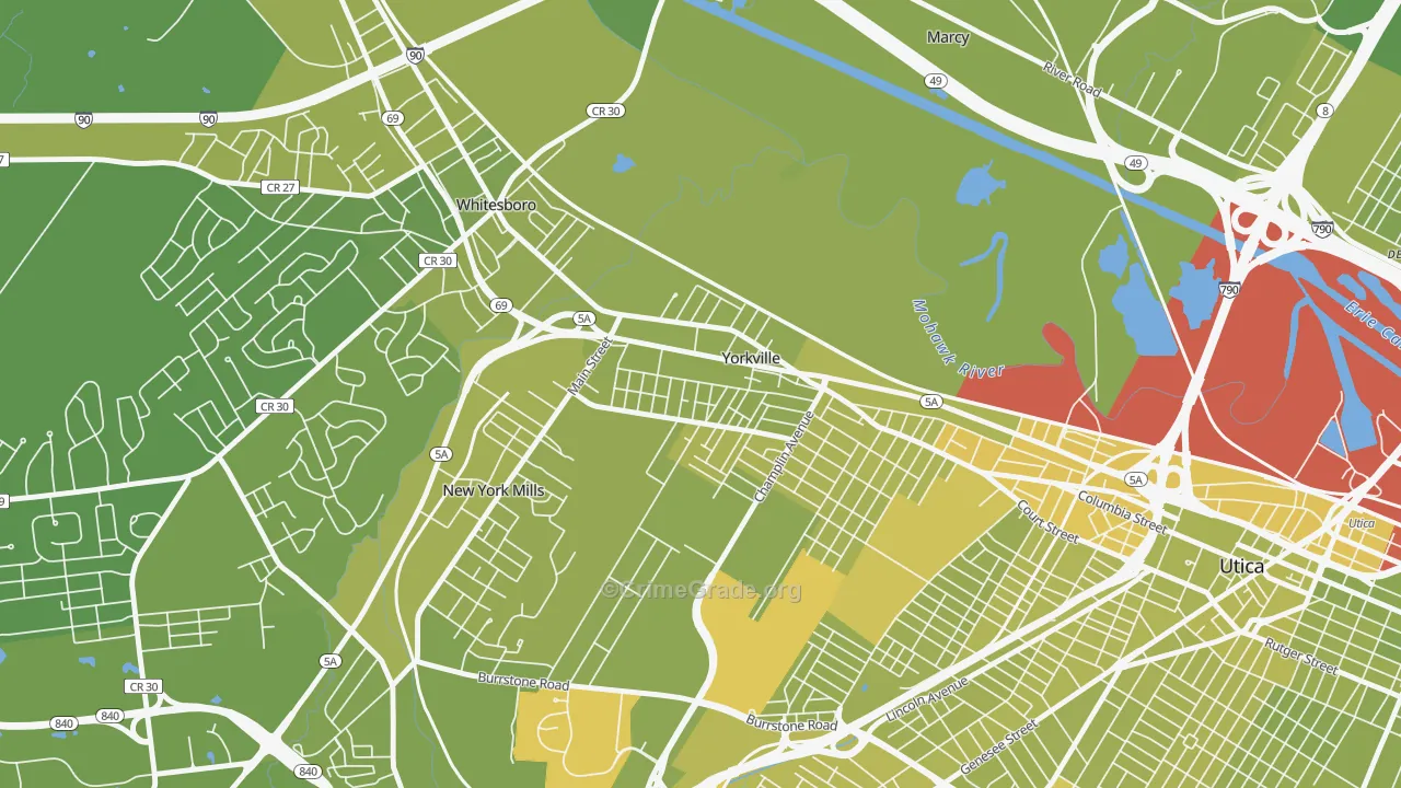 13495, NY Map of Vehicle Theft Rates