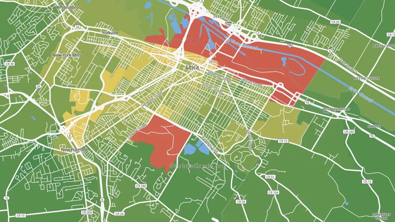 13501, NY Map of Vehicle Theft Rates