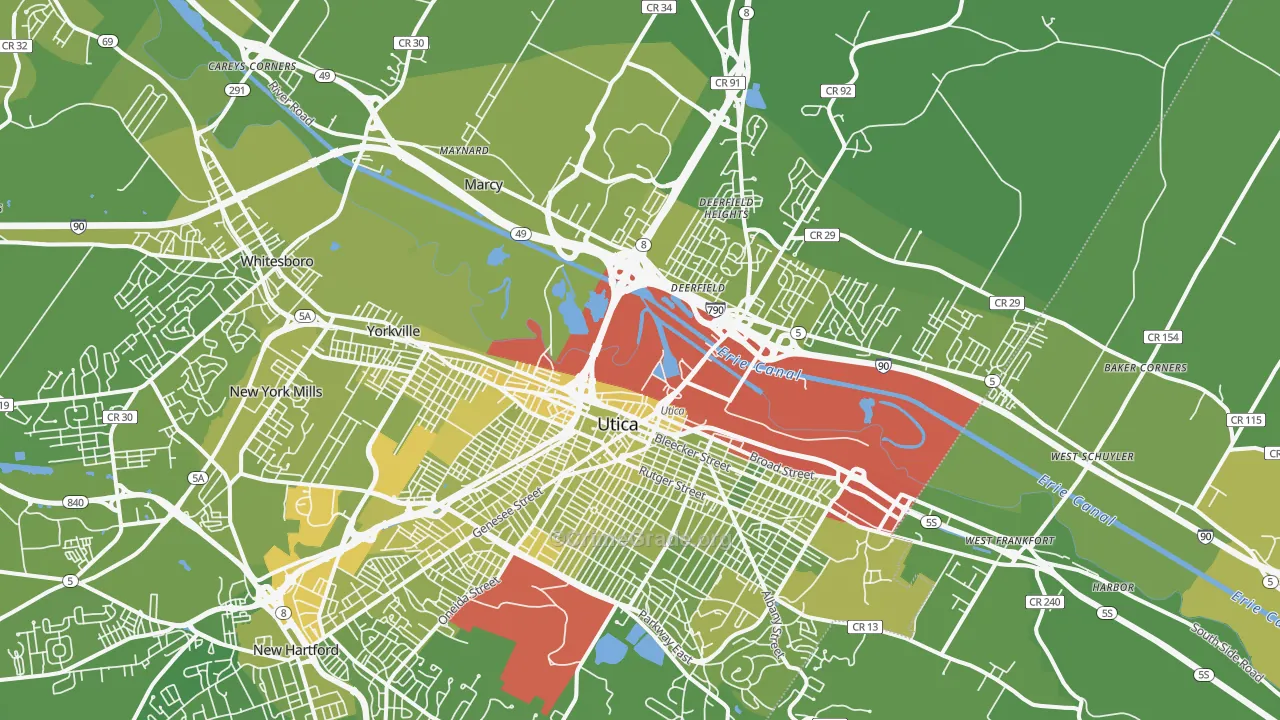 13502, NY Map of Vehicle Theft Rates