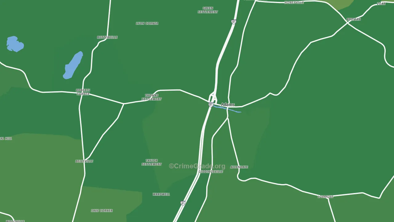 13605, NY Map of Vehicle Theft Rates