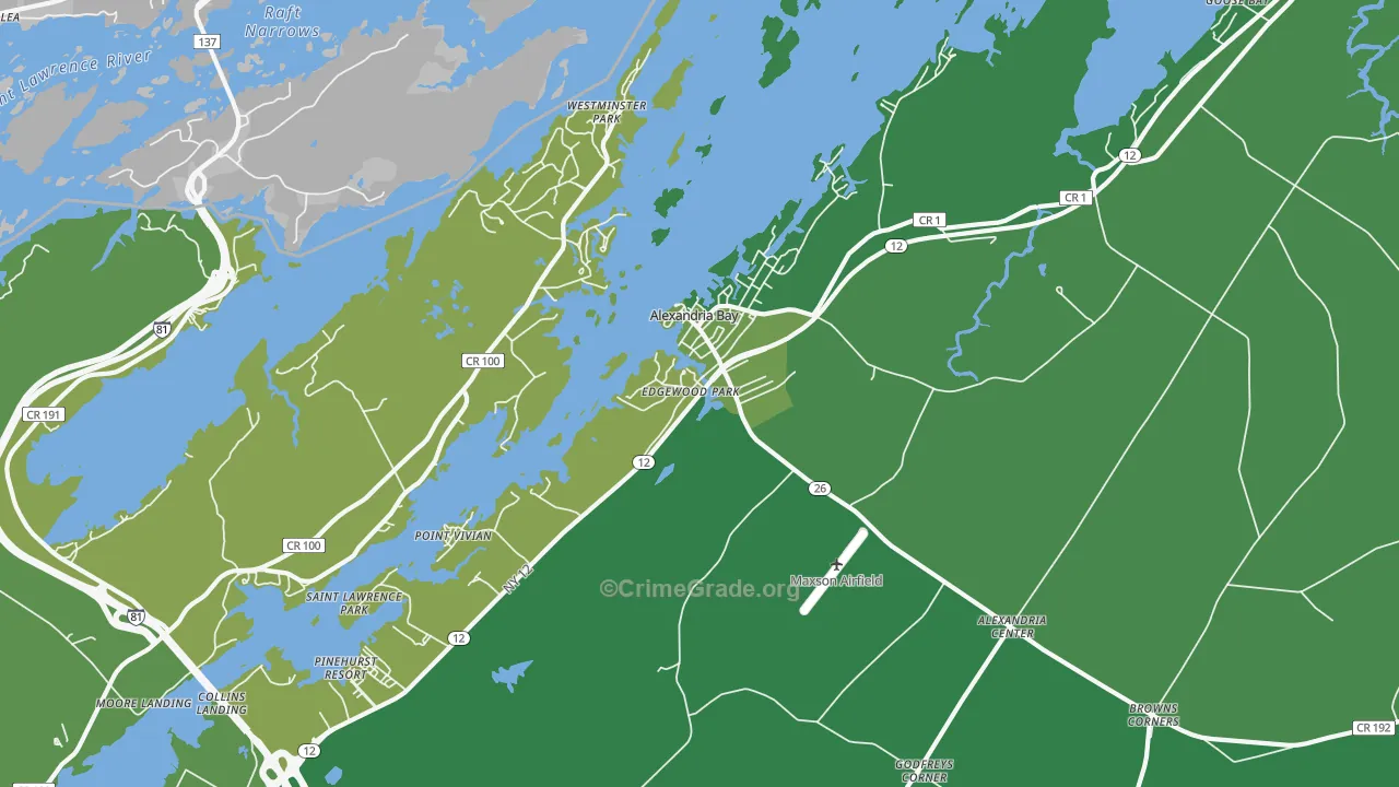 13607, NY Map of Vehicle Theft Rates